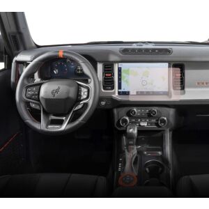 Matowa folia ochronna Duragon zainstalowana na systemie nawigacji Ford Bronco Raptor 2022+ - Radio samochodowe