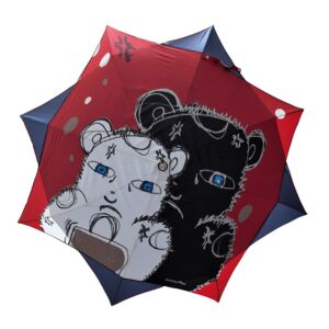 DŁUGI automatyczny parasol MIŚ 2-warstwowy, brązowy 124901052 - Parasol