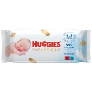 Huggies Extra Care Sensitive vlažne maramice za bebe, pakiranje od 56 komada - Pelene