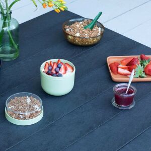 Brabantia Make&Take 1006297 Bol pentru mic dejun, 500+180 ml, capac cu filet, fara BPA, verde 124906419 - Cutii alimentare