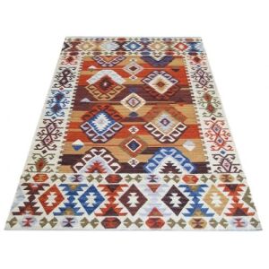 Bakero Kelim Classic Teppich, Aztekenmuster, 155x240 cm - Dekorationen