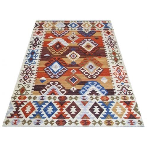 Bakero Kelim Classic Teppich, Aztekenmuster, 155x240 cm