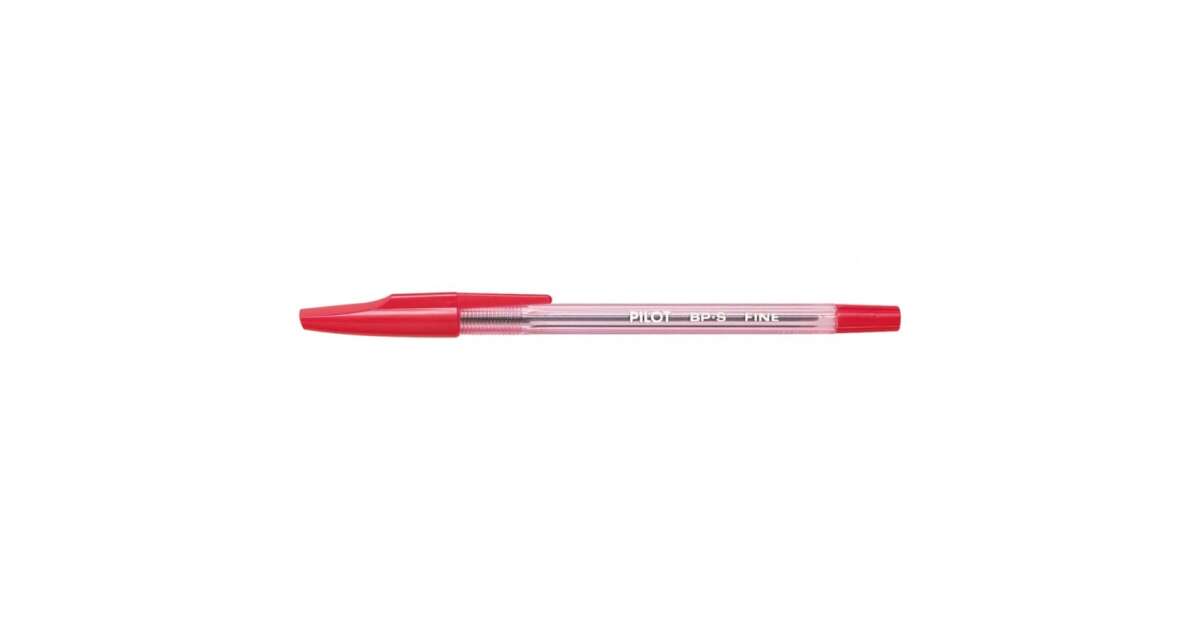 Ballpoint pen 0,7mm, cap thin tip pilot bps fine, writing colour red