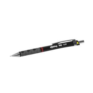 Mechanická ceruzka Rotring Tikky 0,35 mm, čierne telo, červený pásik - Rotring perá