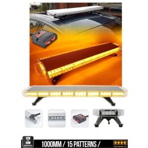 Rampa Girofar 129 cm LED fényhíd 88 LED-del, 15 fénymintával és 12-24V tápellátással. - Autólámpa