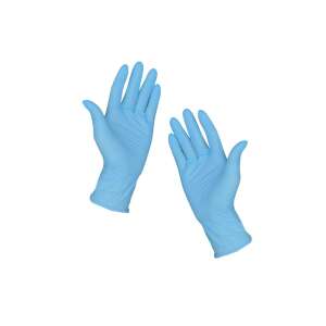 Gumené rukavice nitrilové bez prášku m 100 ks/box, gmt super rukavice modré 41292140 Jednorazové rukavice