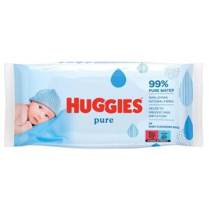 Huggies Pure Chusteczki nawilżane dla dzieci, opakowanie 56 sztuk - Chusteczki
