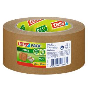 tesa PACK Papier 50mm x 50m braunes umweltfreundliches Verpackungsband - Klebebänder