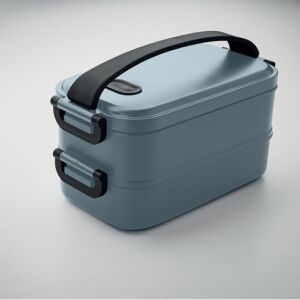 Cutie de prânz petrol blue cu două compartimente și mâner de transport - Transportatori de alimente și băuturi