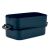 Kétrészes sötétkék uzsonnás doboz, 1.6L teljes kapacitás