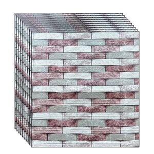 Set 10 x tapet autoadeziv 3D NEXTLY, pentru perete sau tavan, waterproof, ajustabil, adeziv puternic, usor de montat, suprafata acoperire 5.3 mp, 70x77 cm, design modern, multicolor, cod 94