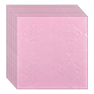 Set 40 x tapet autoadeziv 3D NEXTLY, pentru perete sau tavan, waterproof, ajustabil, suprafata acoperire 19.6 mp, 70x70 cm, design modern, roz, cod 78