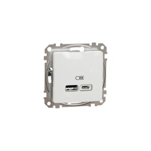 Schneider Sedna Design dupla USB töltő A+C 2,4A fehér SDD111402