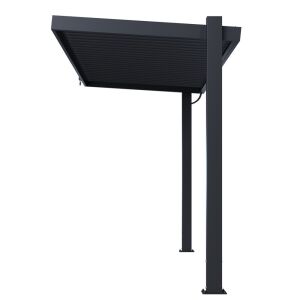 Rojaplast Shelter alumínium kerti grill előtető állítható lamellákkal, antracit szürke - Pergola