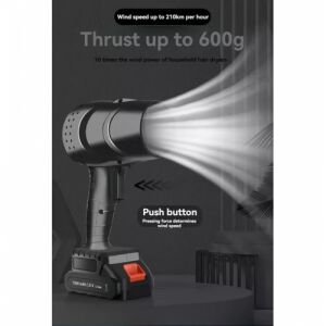 FeiKe MD-8368 Mini Turbo Jet Fan, suflantă de frunze fără fir, suflantă de aer puternică, 600g împingere, baterie 21V Li-ion - Ventilatoare