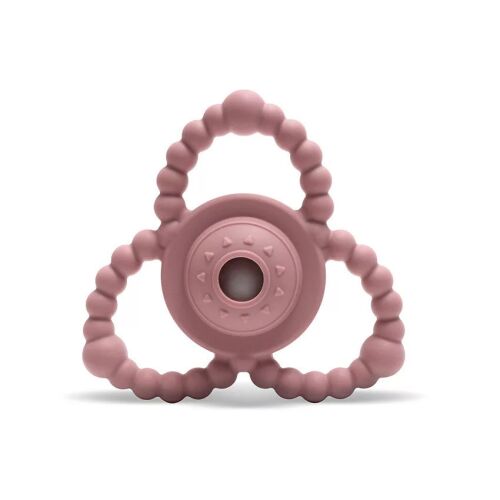 Lorelli Természetes szilikon csörgő-rágóka - Deep Pink 125030625