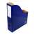 Blue Ring 8cm cardboard file holder with pull-out hole and label, blue
