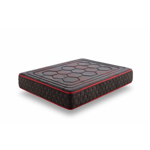 Moonia Hexaflex Moon 27cm matrac, viszkoelasztikus, fekete és piros dizájn