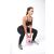 Woman using a pink ModernHome 10 kg kettlebell for a squat exercise, kettlebell workout, home gym equipment, strength training, fitness equipment