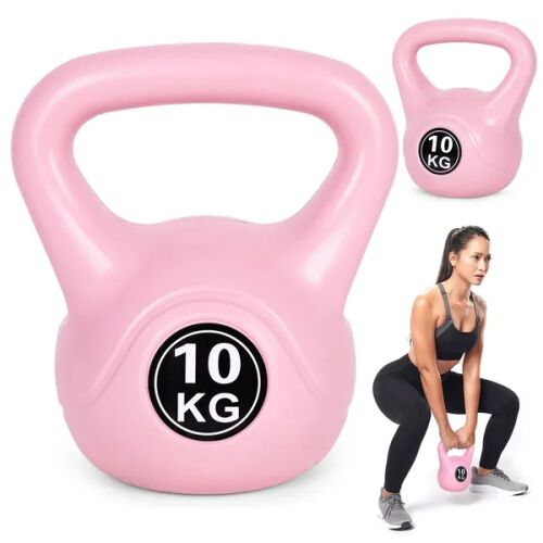 ModernHome 10kg pink kettlebell with usage example