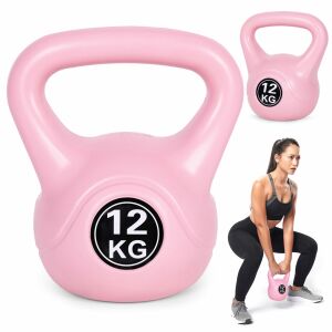 ModernHome 12kg rózsaszín kettlebell súlyzó erősítő edzéshez - ModernHOME
