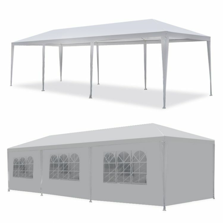 MultiGarden kerti pavilon Sátor 3x9m, 8 fal - Fehér