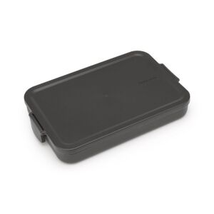 Brabantia Make&Take 1006284 Cutie pentru alimente, 1,1 l, Până la 2 sandvișuri, fără BPA, Plată, Gri închis 125040043 - Brabantia Cutii alimentare