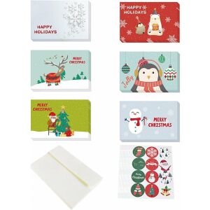 Set de 24 felicitari, 24 plicuri si 24 autocolante Tuya-au, hartie, multicolor 125041401 - Felicitări, invitații