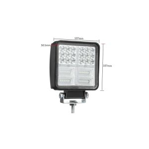 Lampă LED intermitentă, 108W, 12V 24V, neagră, lumină albă, vedere laterală - Lumini auto