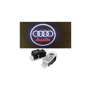 Lămpi proiector pentru uși Audi, set de 2, plug and play, compatibile cu Audi A3, A4, A5, A6, A7, Q3, Q5, Q7, arătând logo-ul Audi proiectat - Lumini auto