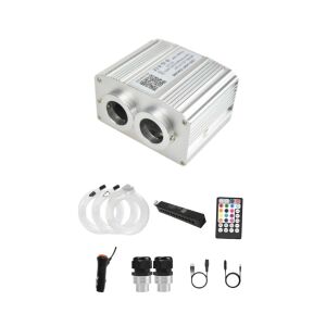 Kit Fibra Optica Plafon Instelat Auto 1200 Fire cu efect TWINKLE si Kit 10 Comete inclus 0.75mm si 3M lungime RGBW cu Control din Aplicatie Telefon si Telecomanda cu Infrarosu AutoREY® Premiu 125042557 - Echipament de scenă