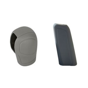 Szary pokrowiec na gałkę zmiany biegów i pokrowiec na hamulec ręczny do automatycznej skrzyni biegów DSG, kompatybilny z pojazdami grupy VAG - Samochodowa skrzynia biegów