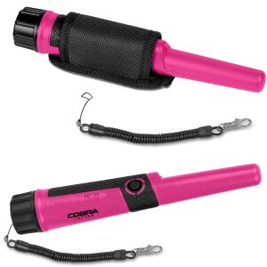 Cobra Tector pink metal detector with holster and lanyard - Metal detector