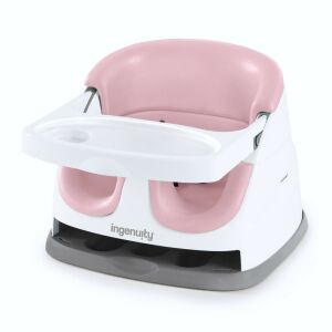 Ingenuity Baby Base 2-in-1 Sitzerhöhung Peony, rosa und weiß - Ingenuity