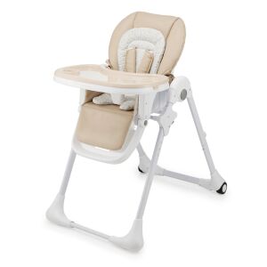 Kinderkraft Tummie beige Hochstuhl, schräge Ansicht - Kinderkraft