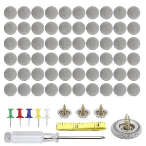 70 db JOZY autókapcsos készlet, Audi, BMW, VW, Opel márkákkal kompatibilis, biztonságos, tartós rögzítés, mennyezetrestaurálás, megakadályozza a mennyezet leválását, bézs