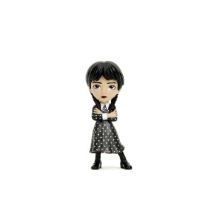 Jada Toys Wednesday Addams Nano Metalfigs - Wednesday Addams Figur im gepunkteten Kleid - Fan-Gaming Produkt
