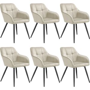 Krzesło Marilyn, aksamitny wygląd, pikowane 130252422 - Krzesło do jadalni