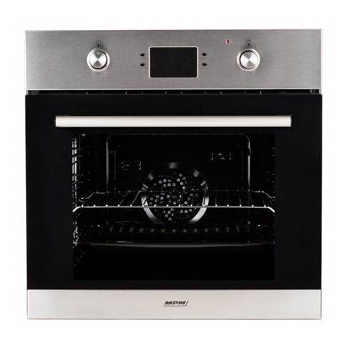 MPM MPM-64-BOM-22 beépíthető sütő, rozsdamentes acél, fekete üveg, digitális kijelző, 8 főzőfunkció