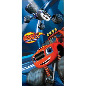 Prosop de baie Blaze and the Monster Machines, 70x140cm, camion monstruos roșu, fundal albastru - Carbotex
