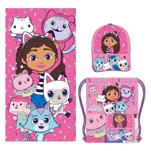 Gabi babaháza törölköző, tornazsák és baseball sapka szett - Cerdá