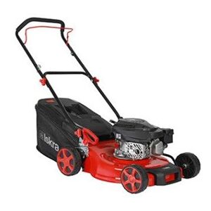 Iskra Bn46pl-Rv145 petrol lawnmower, red and black, with grass catcher - Garden