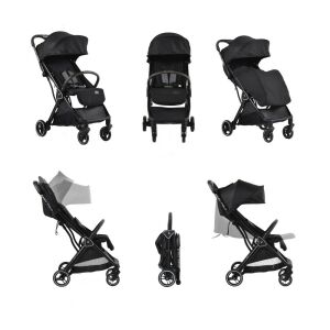 Kollázs a Cangaroo Easy Fold babakocsi jellemzőiről és összecsukó mechanizmusáról - Cangaroo