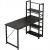 Fodym Schwarzer Industrie-Schreibtisch mit Regalen - Minimalistisches Design