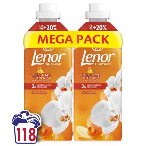 Lenor Orchid & Vanilla balsam de rufe, mega pachet, 2 sticle, 118 spălări - Clătiți