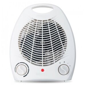 Hordozható Mini Ventilátoros Fűtőtest, 3 különböző fokozattal, 1000W/2000W állítható fűtési teljesítmény, fehér