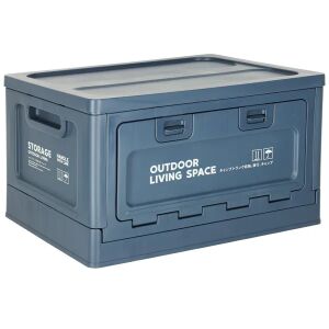 Praktikus Folding Camping Box - Navy Blue - 40L, closed - Storage Box & Basket