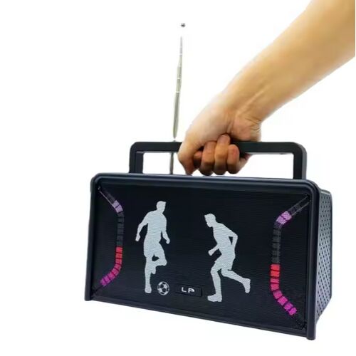 LP V86 RGB Mini Głośnik Bluetooth z radiem FM, przenośny, czarny, z uchwytem