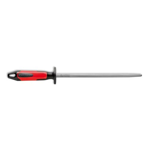 Dick 30cm Round Sharpening Steel with Red and Black Handle
