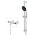 Grohe Precision Flow chrome thermostatic shower mixer with Vitalio Start 110 shower rail set
